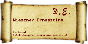 Wieszner Ernesztina névjegykártya